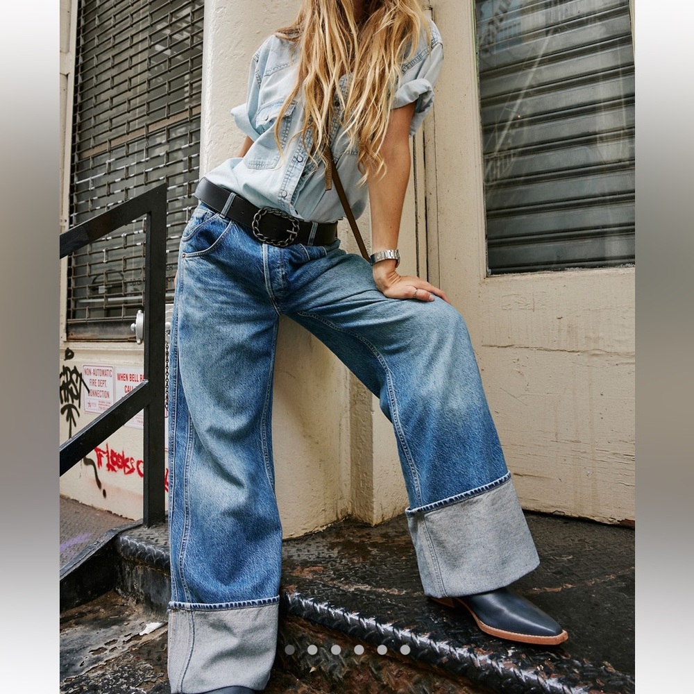 Free people final countdown cuffed low rise jeans we the free 28